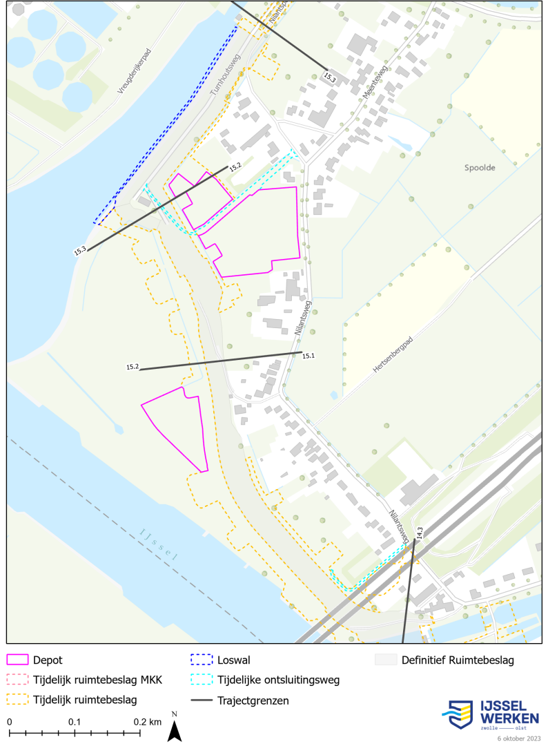 Afbeelding ‎6-22 Tijdelijk ruimtebeslag dijkmodule Noord 3 (bijlage 9.2 Kaartenboek)