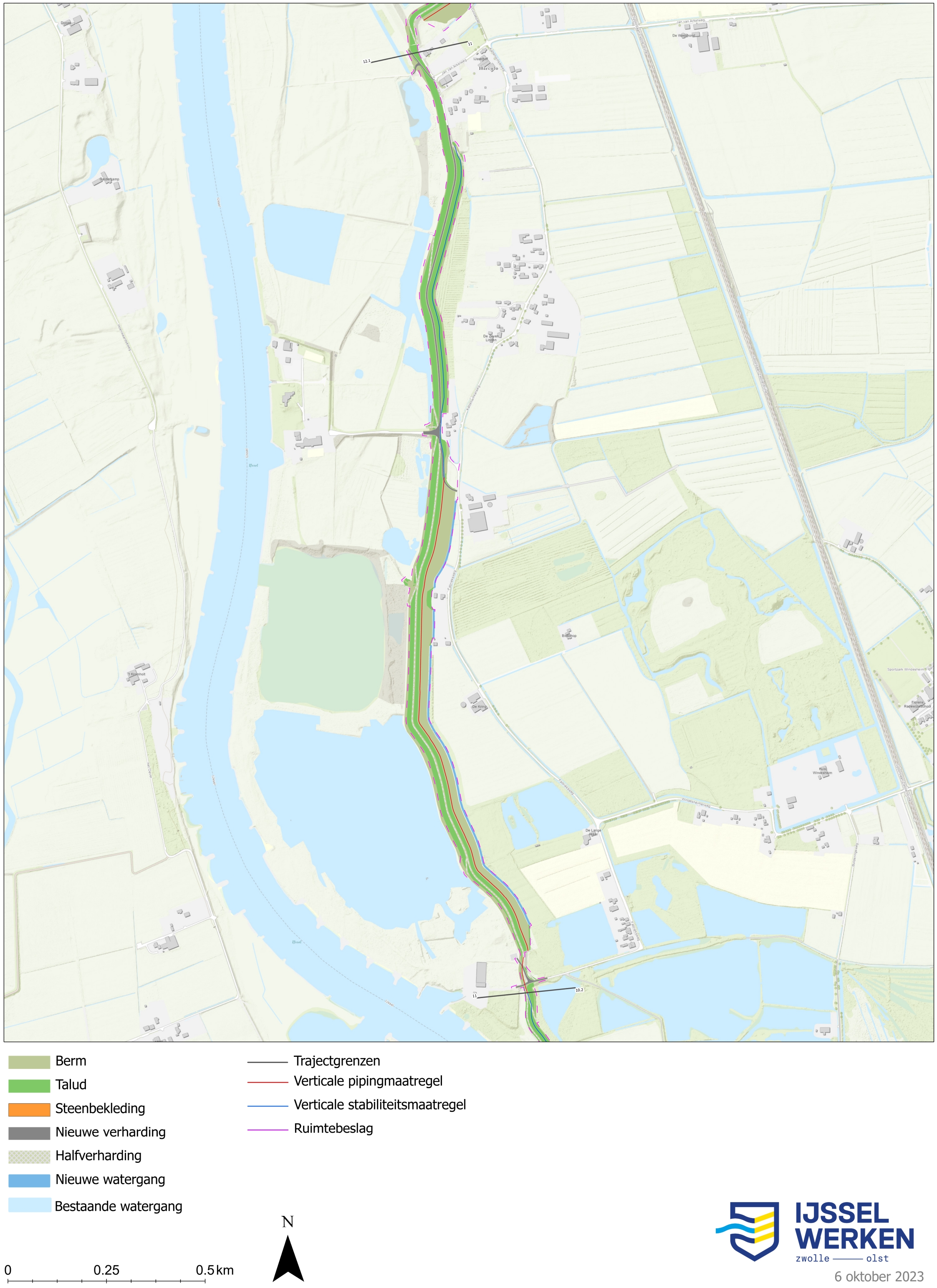 Afbeelding 5-48 Dijkversterkingsontwerp dijkmodule Midden-Noord 1