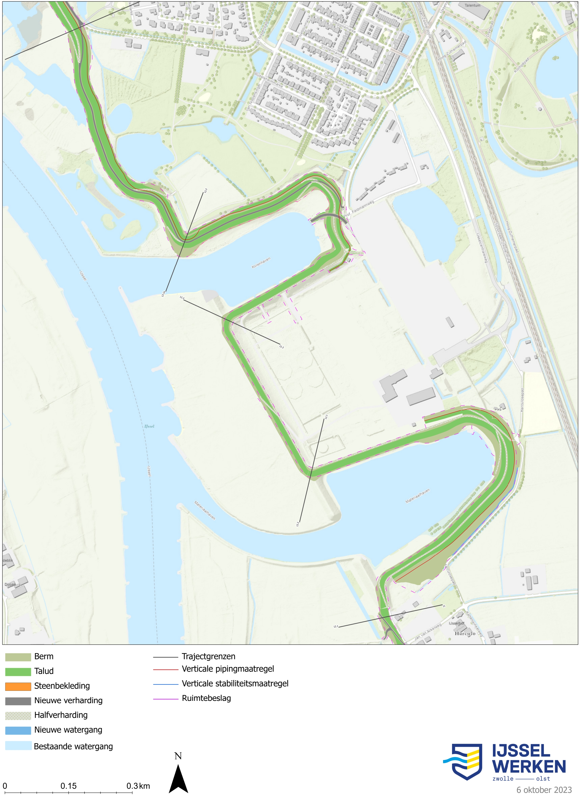 Afbeelding 5-55 Dijkversterkingsontwerp dijkmodule Midden-Noord 2