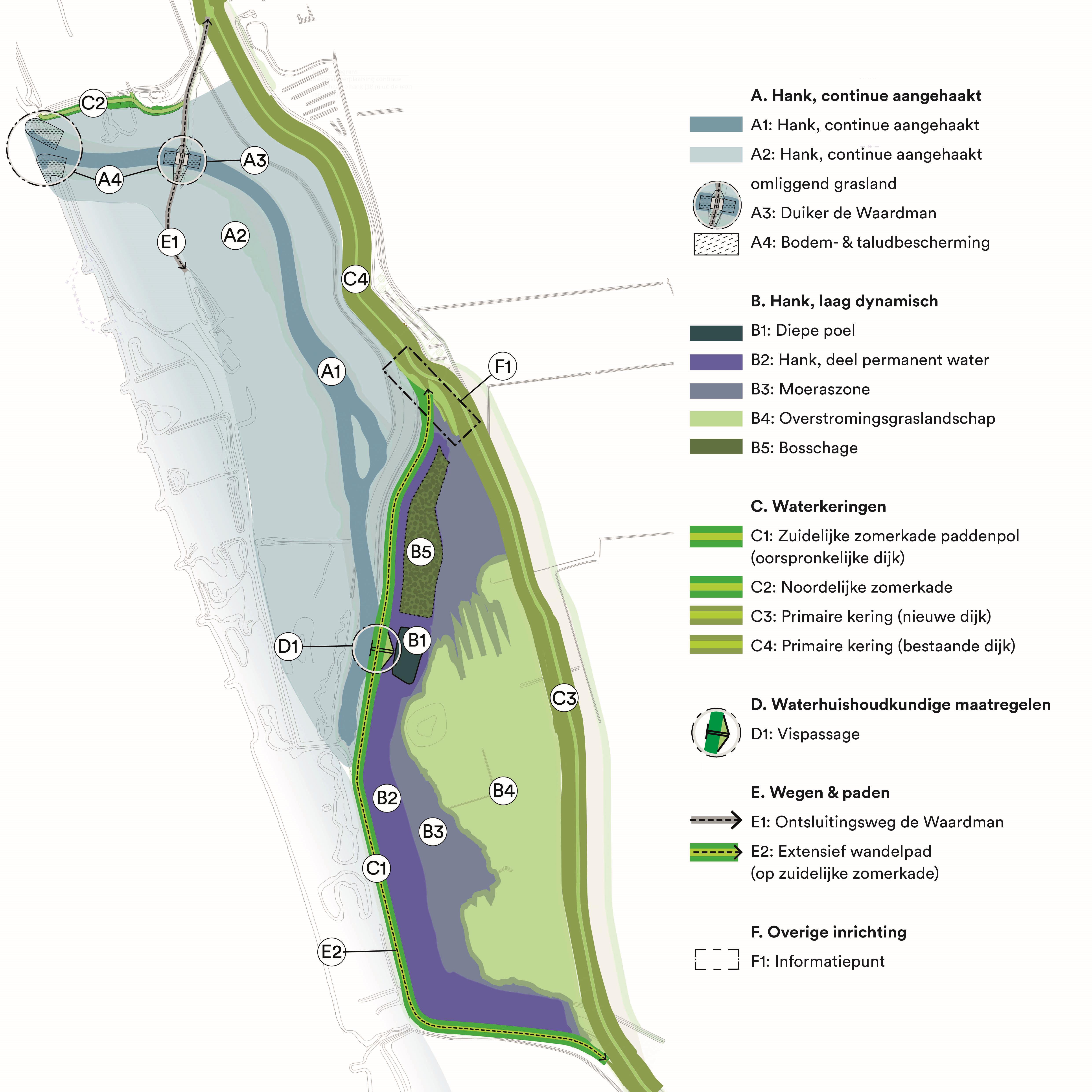 Afbeelding 5-35: Maatregelenkaart Natuurlijke Inrichting Paddenpol