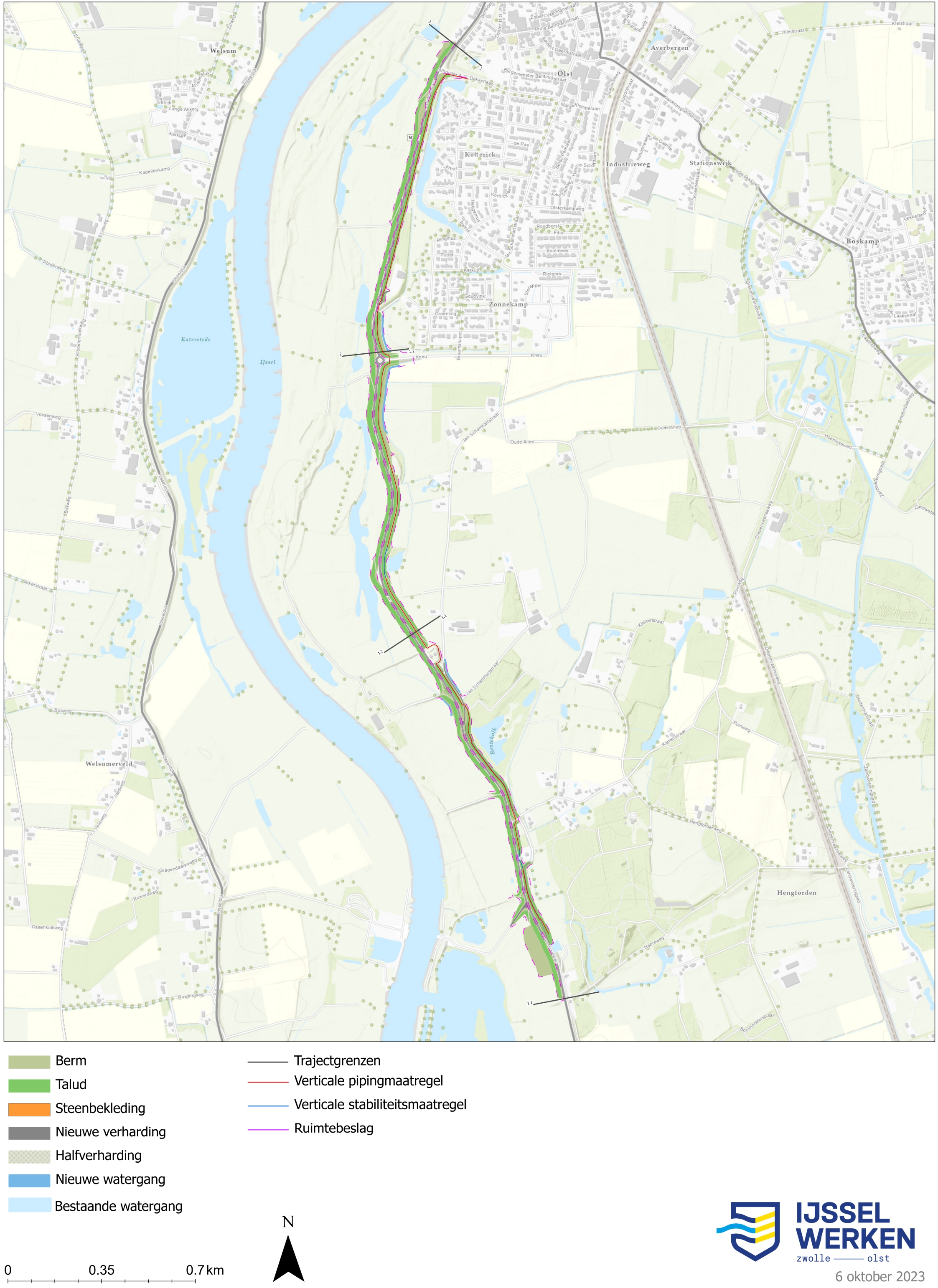 Afbeelding 5-13: Dijkversterkingsontwerp dijkmodule Zuid 1