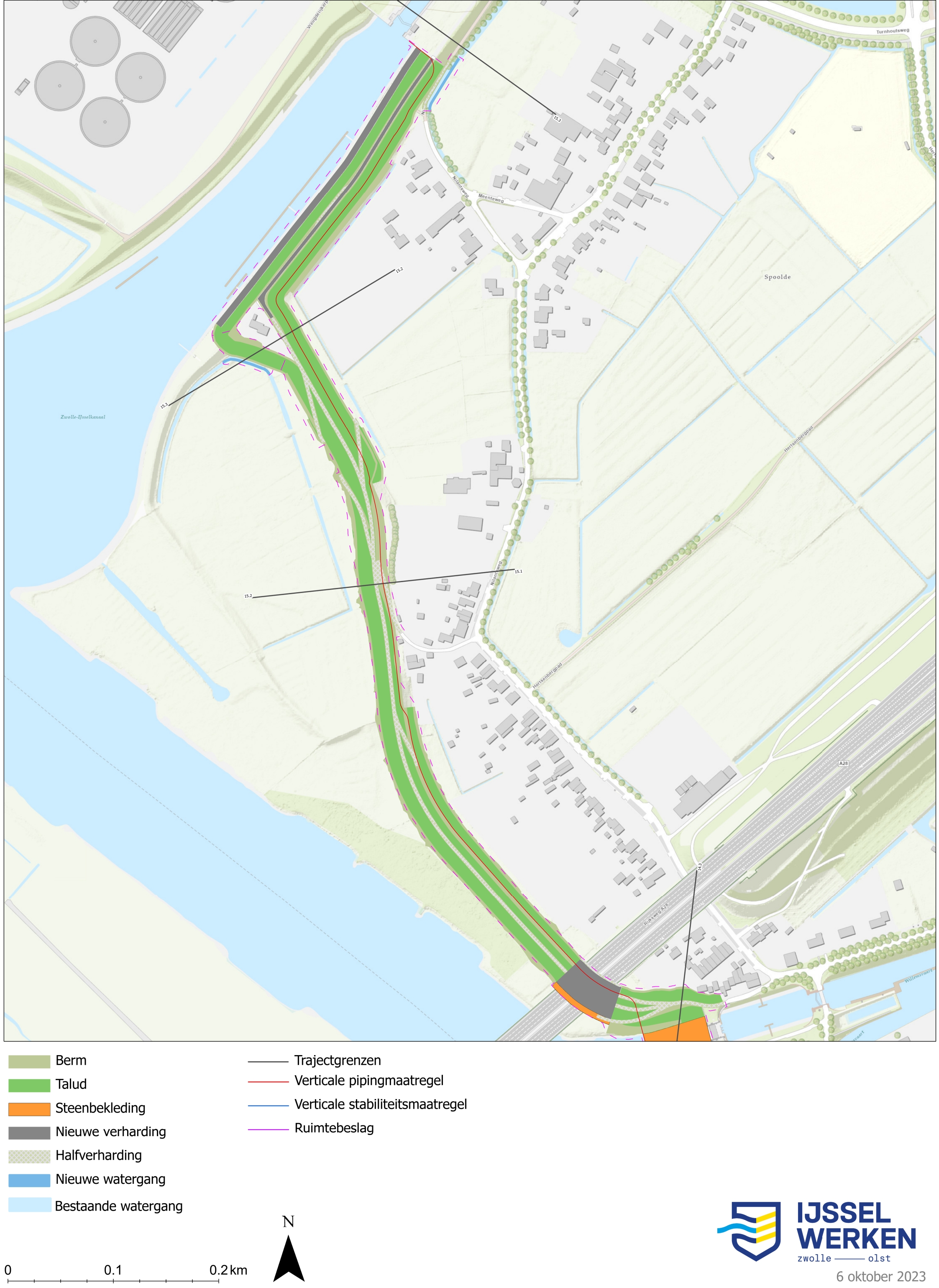 Afbeelding 5-80: Dijkversterkingsontwerp dijkmodule Noord 3