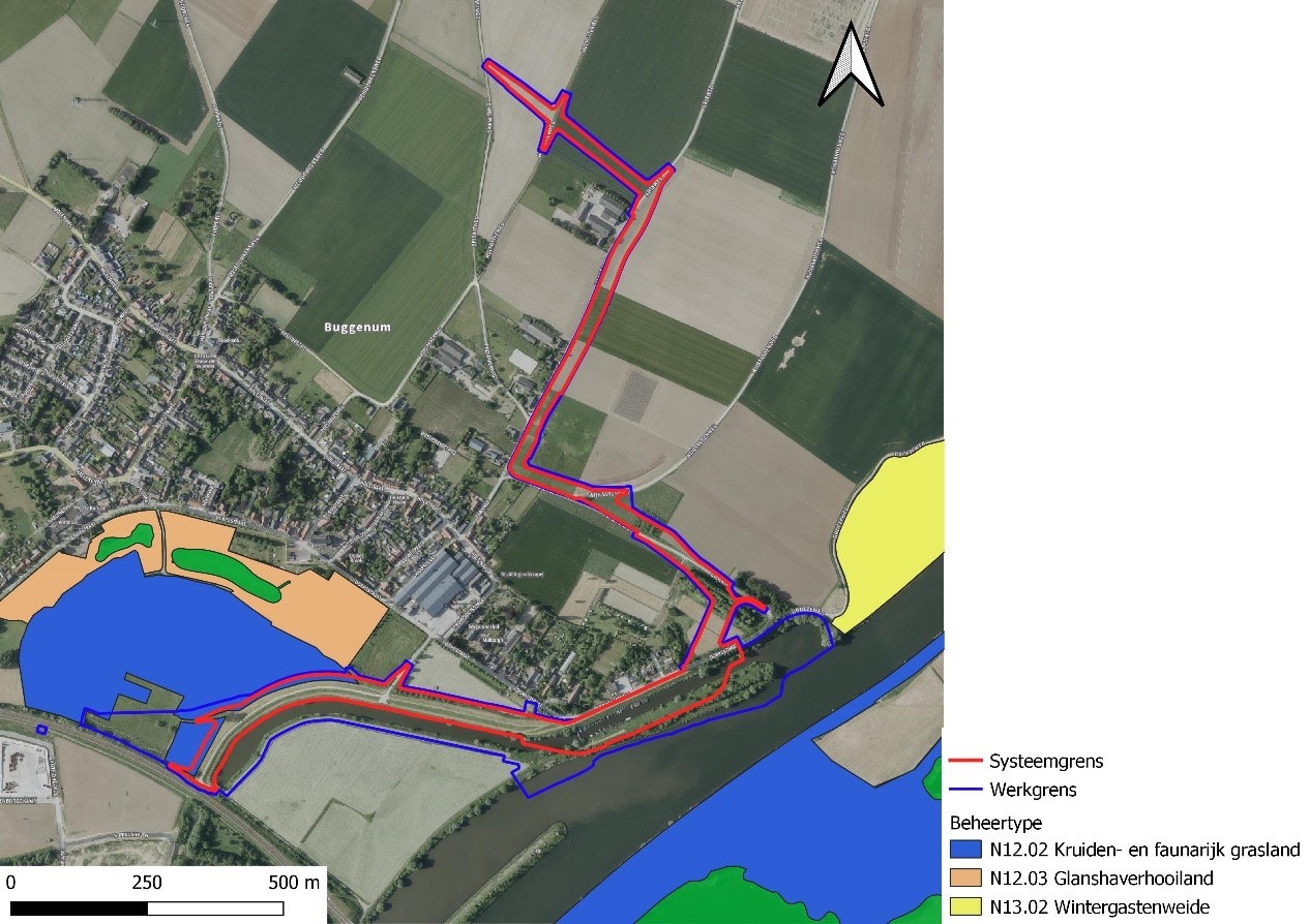 Kruiden- en faunarijk grasland (N12.02), Glanshaverhooiland (N12.03) en Wintergastenweide (N13.02). 