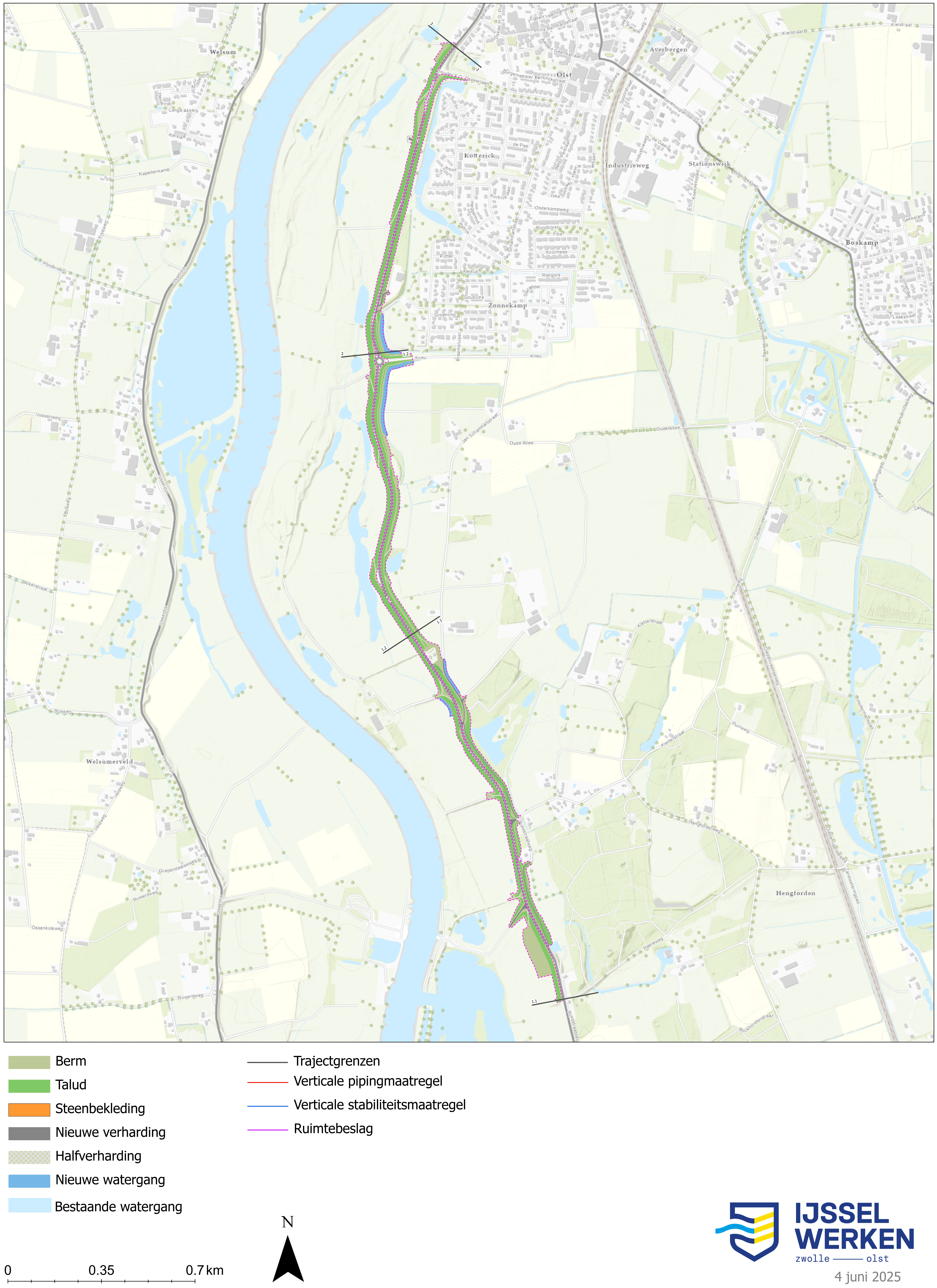 Afbeelding 5-13: Dijkversterkingsontwerp dijkmodule Zuid 1