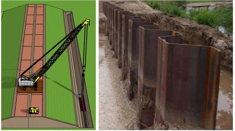 Afbeelding 8-3: Stalen damwand