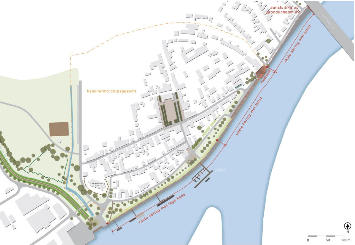 Tekening van de Voorkeursalternatief Maasboulevard