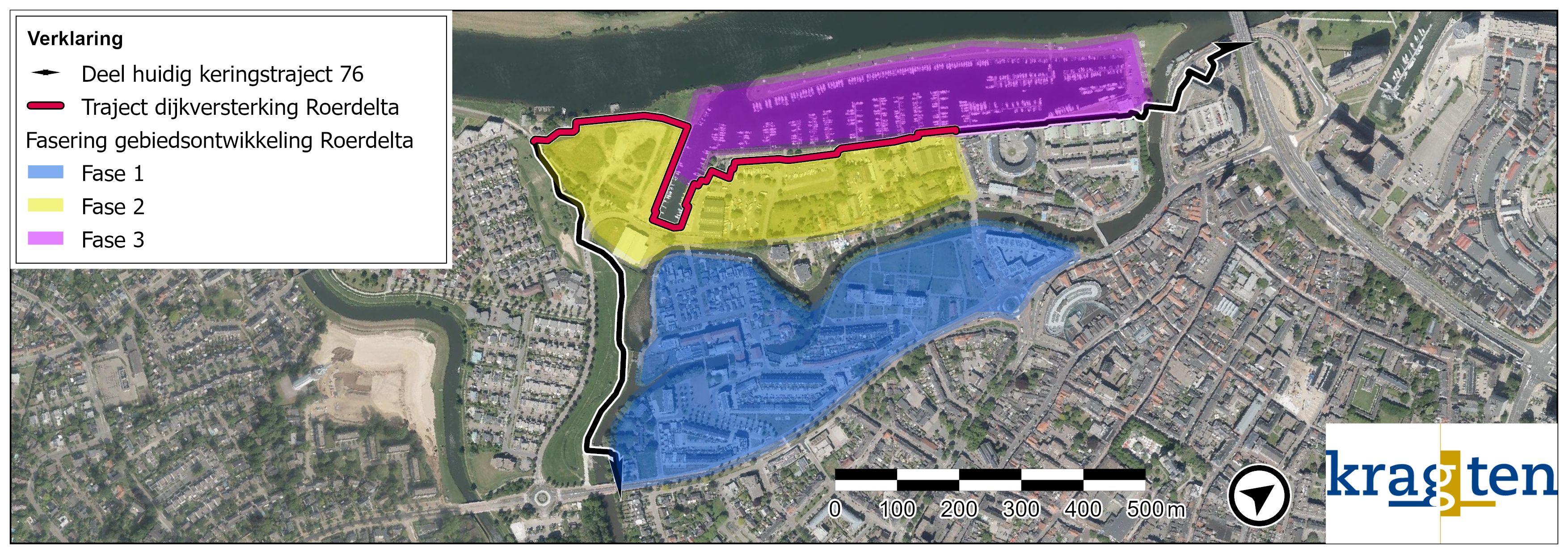Figuur 2: Fasering gebiedsontwikkeling Roerdelta.